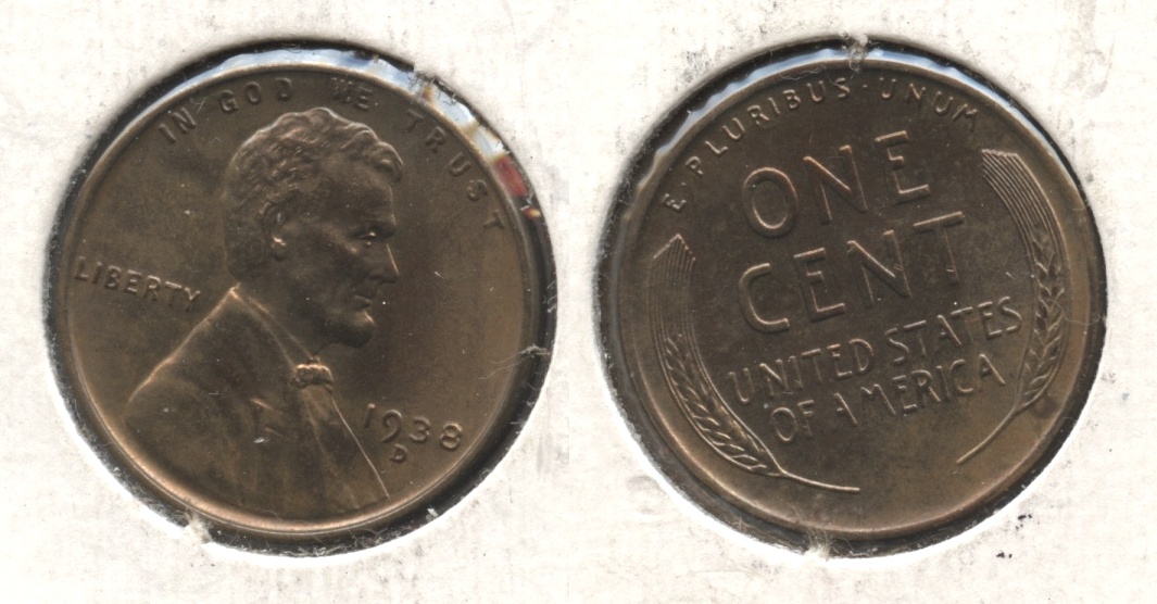 1938-D Lincoln Cent MS-63 Brown