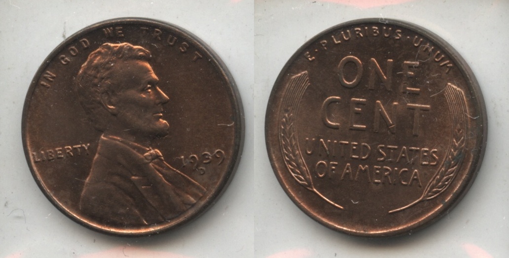 1939-D Lincoln Cent MS-61 Brown