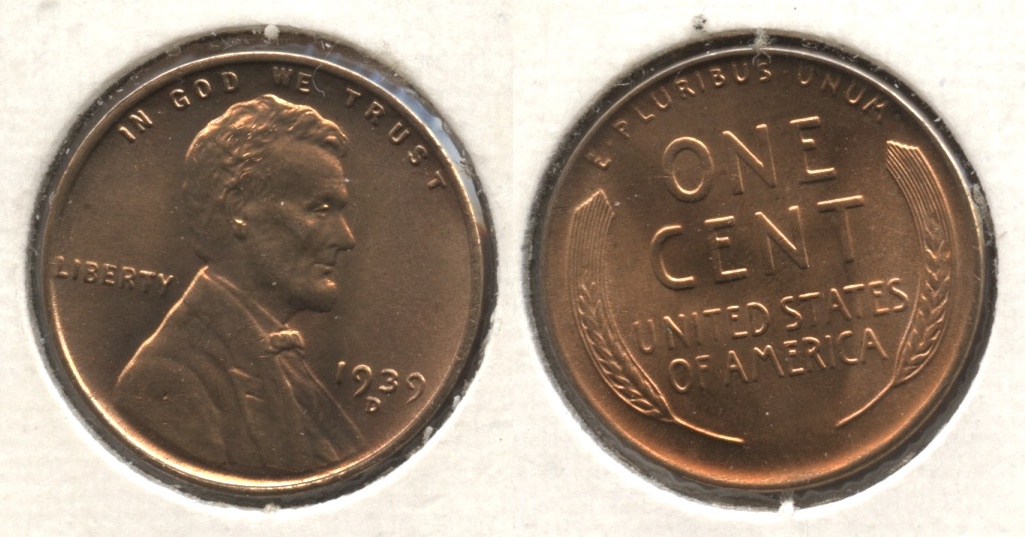 1939-D Lincoln Cent MS-62 Red