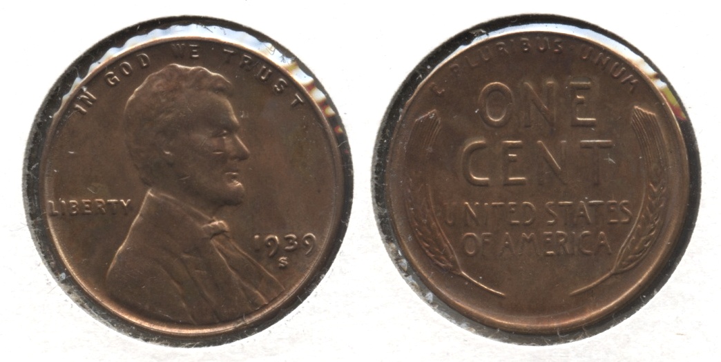 1939-S Lincoln Cent MS-60 Brown #a