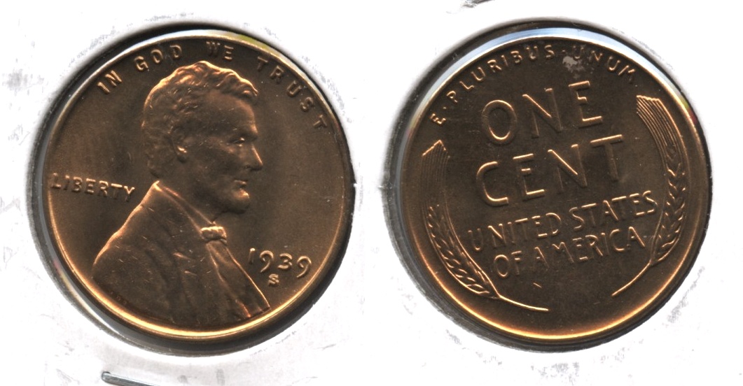 1939-S Lincoln Cent MS-63 Red