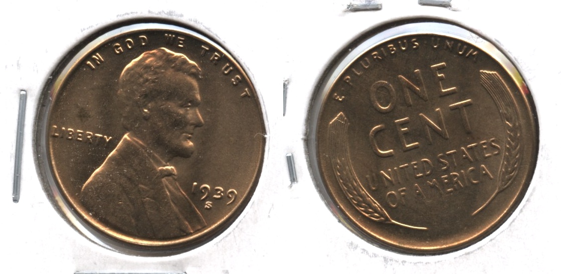 1939-S Lincoln Cent MS-64 Red