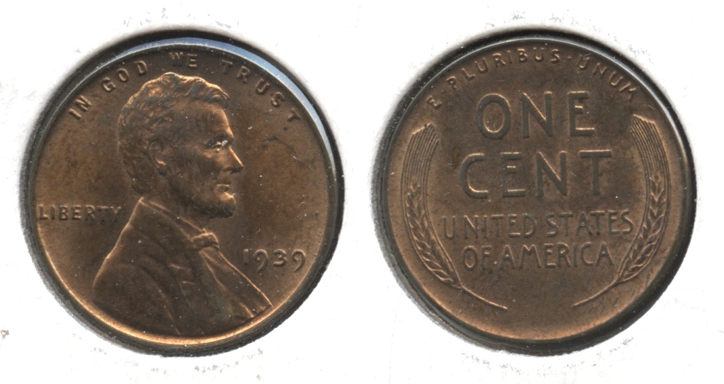 1939 Lincoln Cent MS-61 Brown