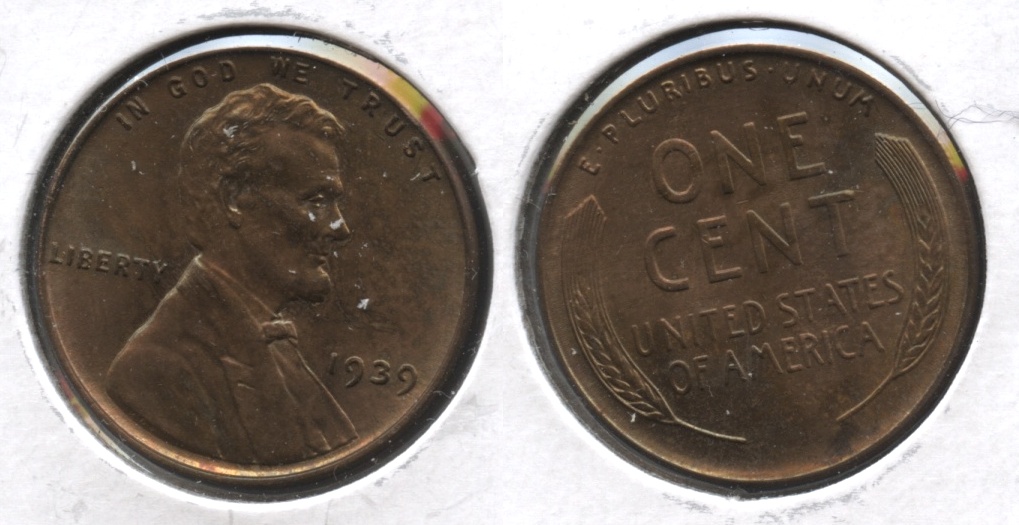 1939 Lincoln Cent MS-63 Brown