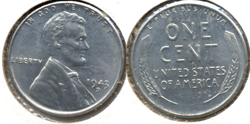 1943-D Lincoln Steel Cent MS-62 b