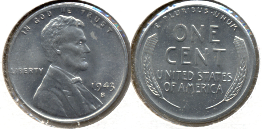 1943-S Lincoln Steel Cent MS-62 d