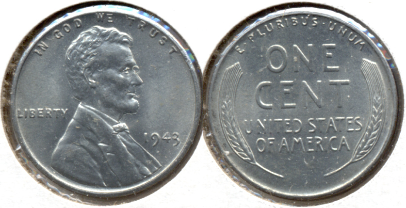 1943 Lincoln Steel Cent MS-62 c