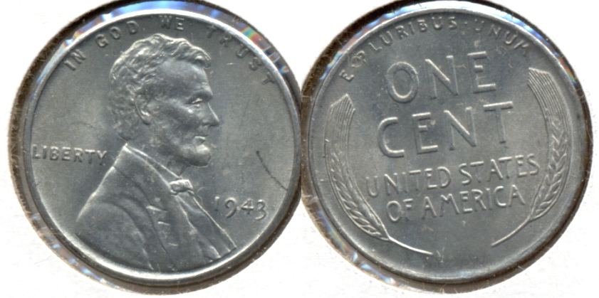 1943 Lincoln Steel Cent MS-62 d
