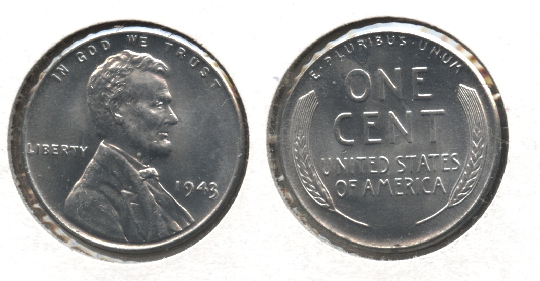 1943 Lincoln Steel Cent MS-65