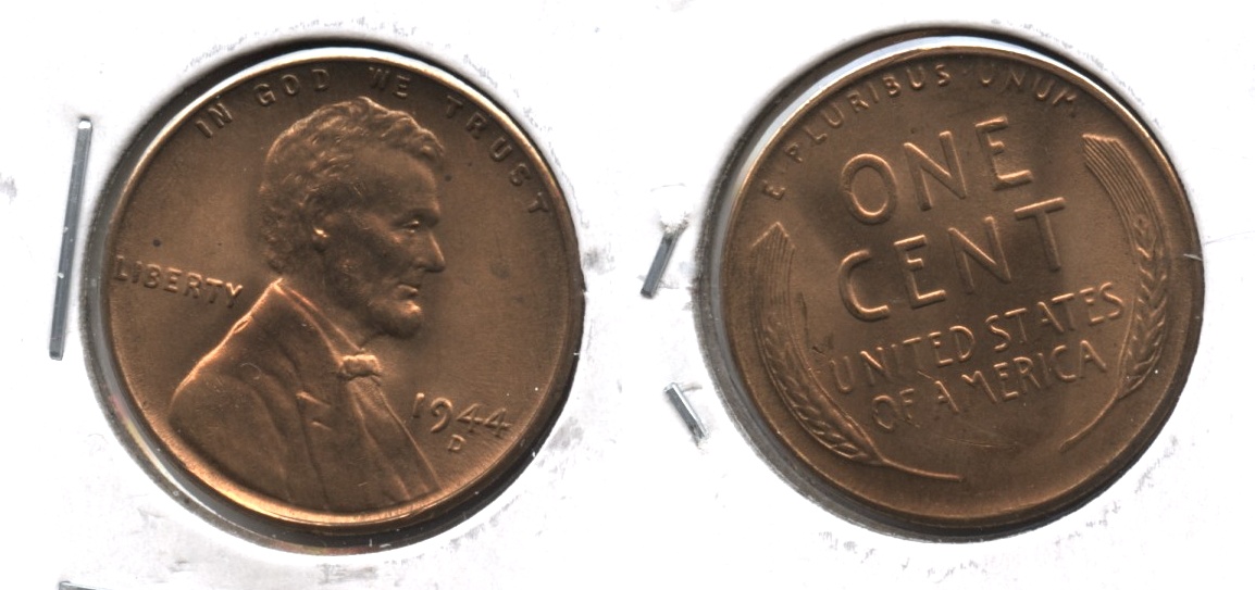 1944-D Lincoln Cent MS-60 Red Brown