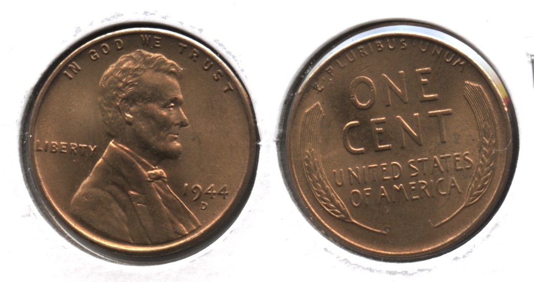 1944-D Lincoln Cent MS-62 Red Brown
