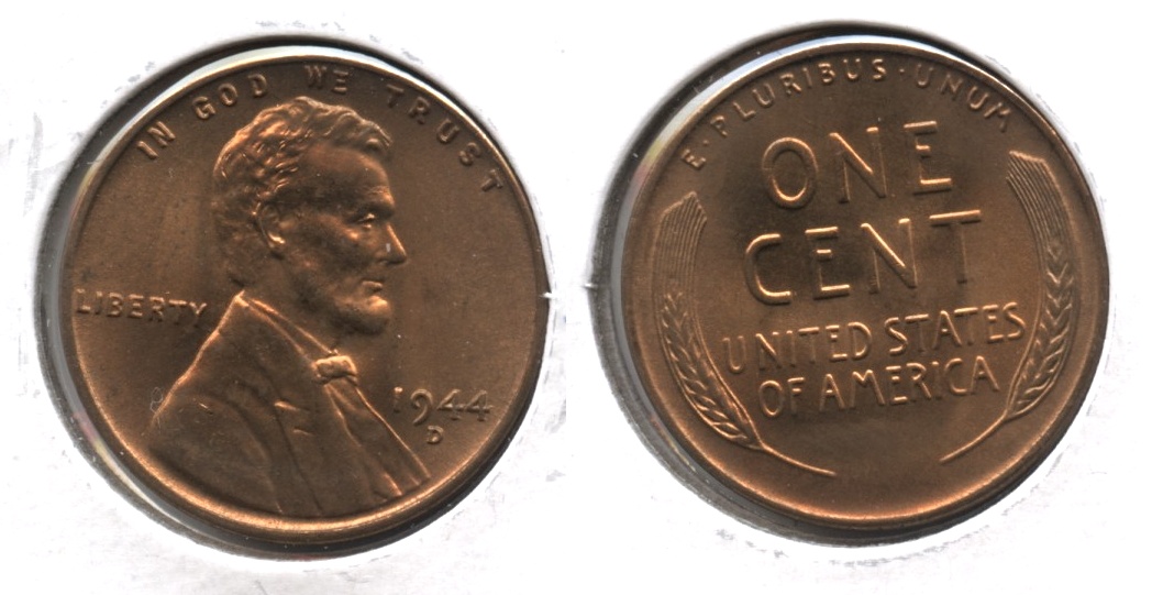 1944-D Lincoln Cent MS-63 Red Brown