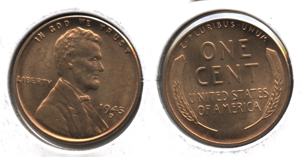 1945-D Lincoln Cent MS-61 Red