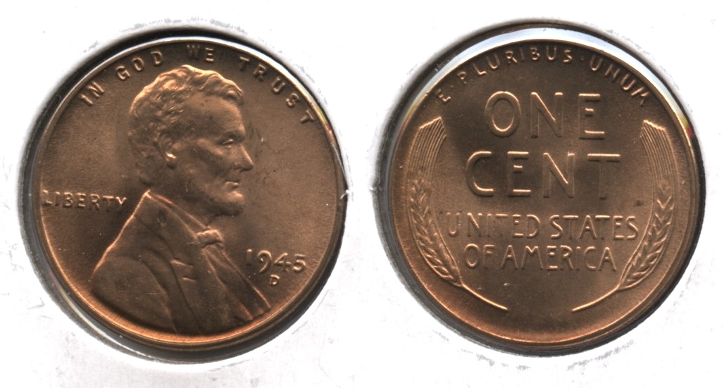 1945-D Lincoln Cent MS-63 Red #c