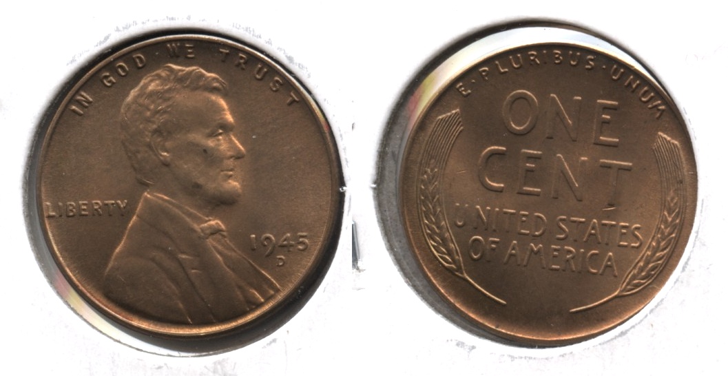 1945-D Lincoln Cent MS-65 Red Brown #b