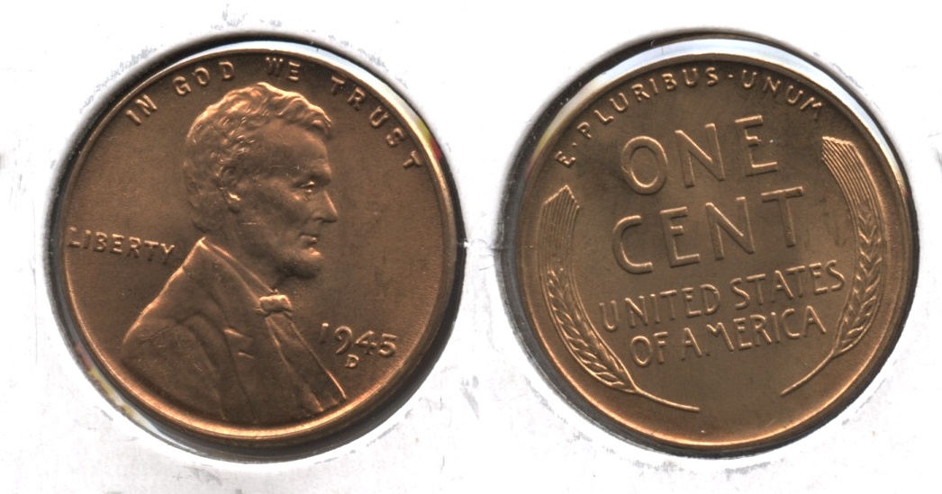 1945-D Lincoln Cent MS-65 Red