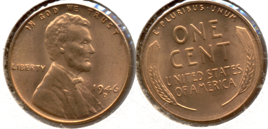 1946-D Lincoln Cent MS-62 Red