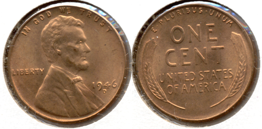 1946-D Lincoln Cent MS-62 Red d
