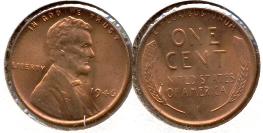 1946 Lincoln Cent MS-62 Red