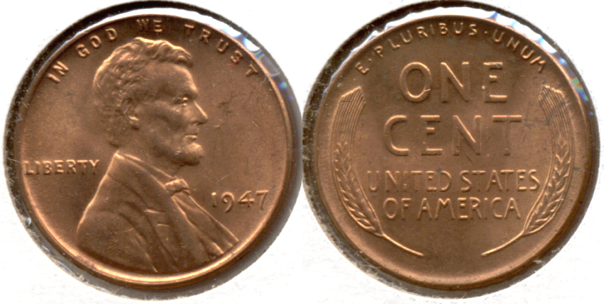 1947 Lincoln Cent MS-61 Red
