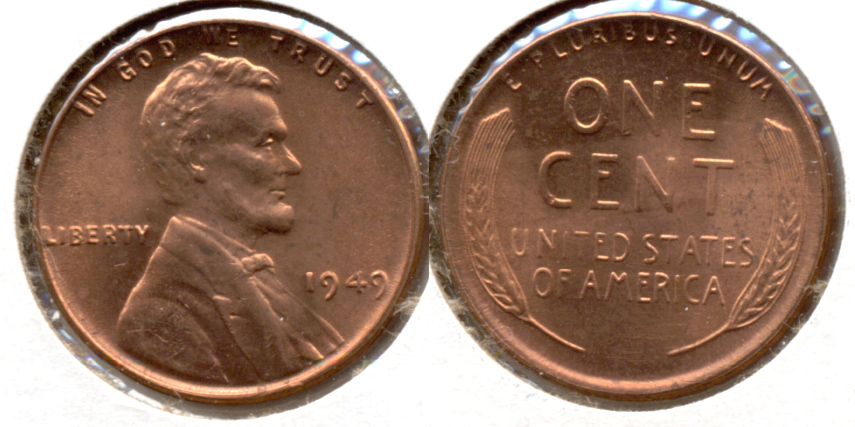 1949 Lincoln Cent MS-62 Red i