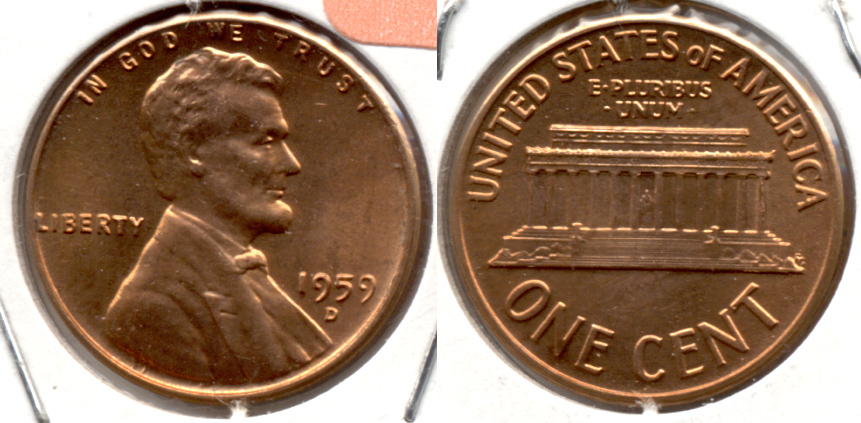 1959-D Lincoln Memorial Cent Mint State