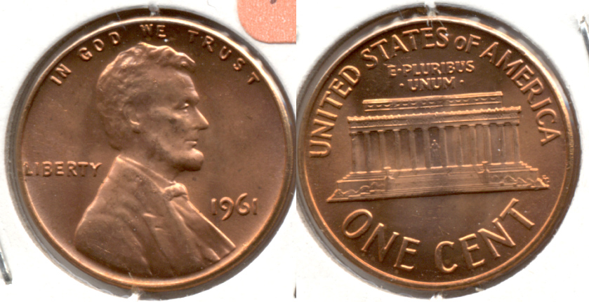 1961 Lincoln Memorial Cent Mint State
