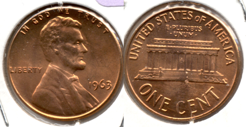 1963 Lincoln Memorial Cent Mint State