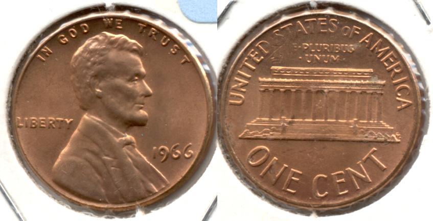 1966 Lincoln Memorial Cent Mint State