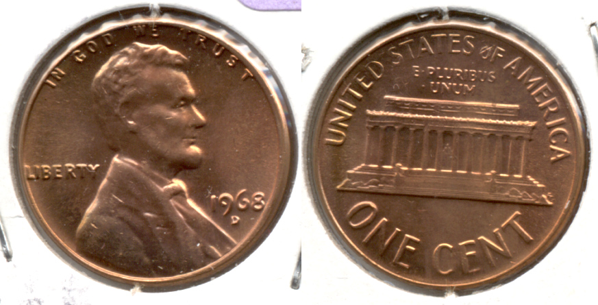 1968-D Lincoln Memorial Cent Mint State