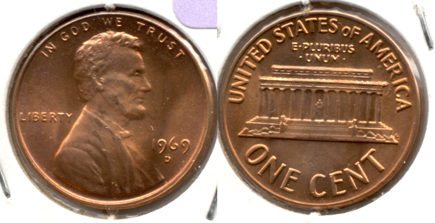 1969-D Lincoln Memorial Cent Mint State
