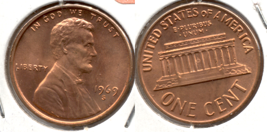 1969-S Lincoln Memorial Cent Mint State