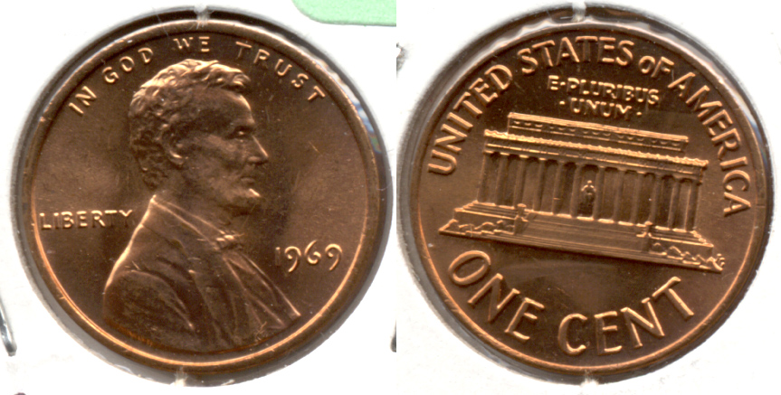 1969 Lincoln Memorial Cent Mint State