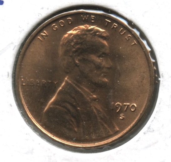 1970-S Small Date Lincoln Memorial Cent Mint State