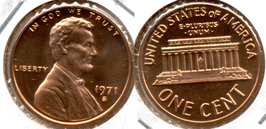 1971-S Lincoln Memorial Cent Proof
