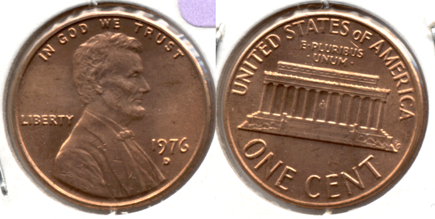 1976-D Lincoln Memorial Cent Mint State