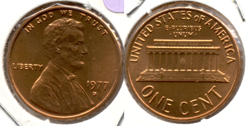 1977-D Lincoln Memorial Cent Mint State