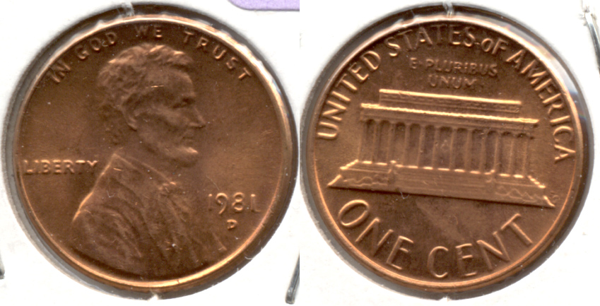 1981-D Lincoln Memorial Cent Mint State