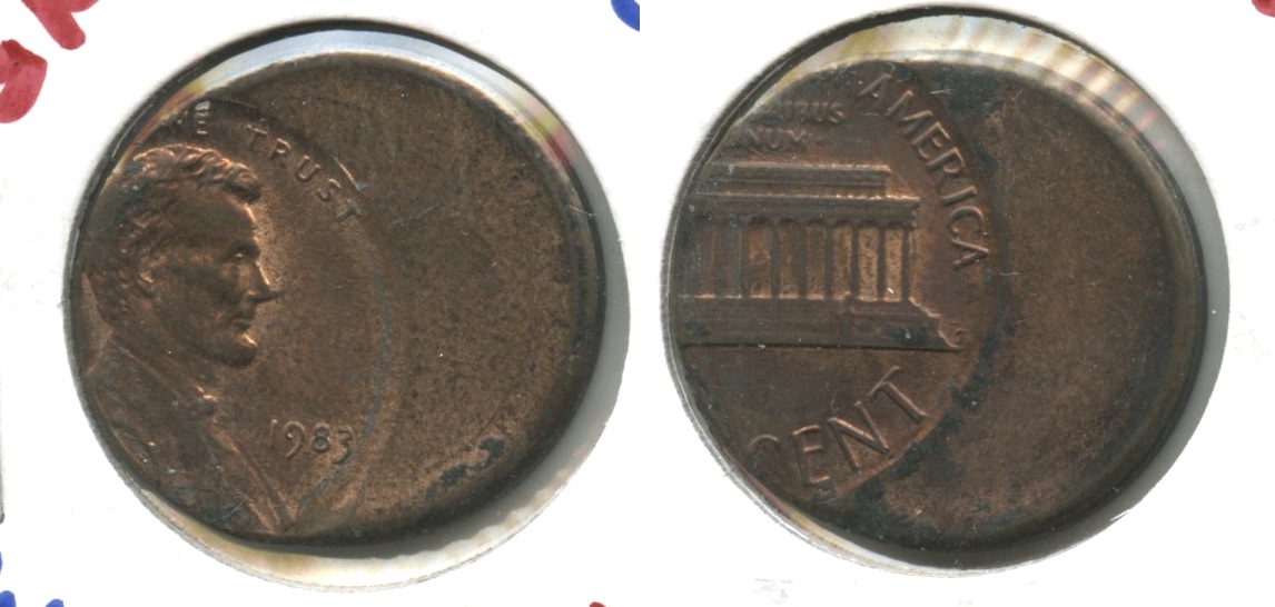 1983 Lincoln Memorial Cent Off Center