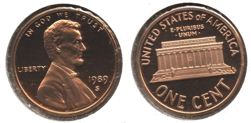 1989-S Lincoln Memorial Cent Proof