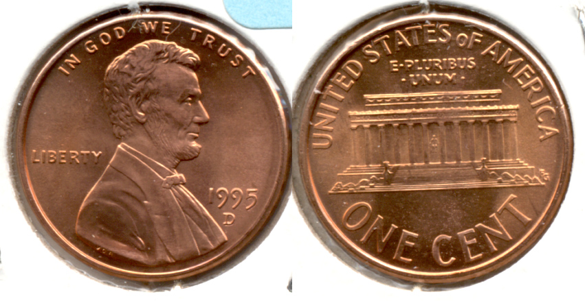1995-D Lincoln Memorial Cent Mint State