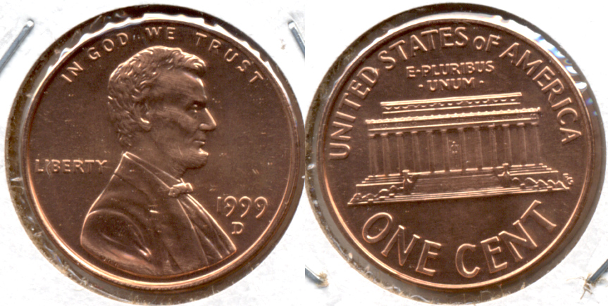 1999-D Lincoln Memorial Cent Mint State