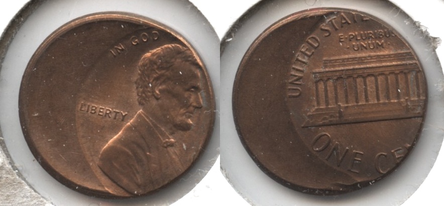Lincoln Memorial Cent Mint State 40% Off Center #b