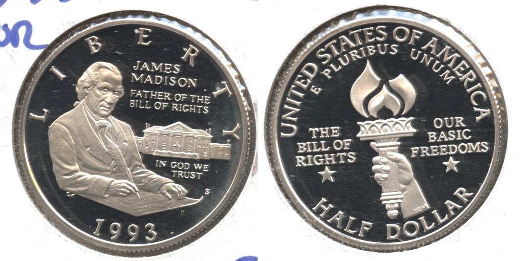 1993-S Bill of Rights Commemorative Silver Half Dollar Proof