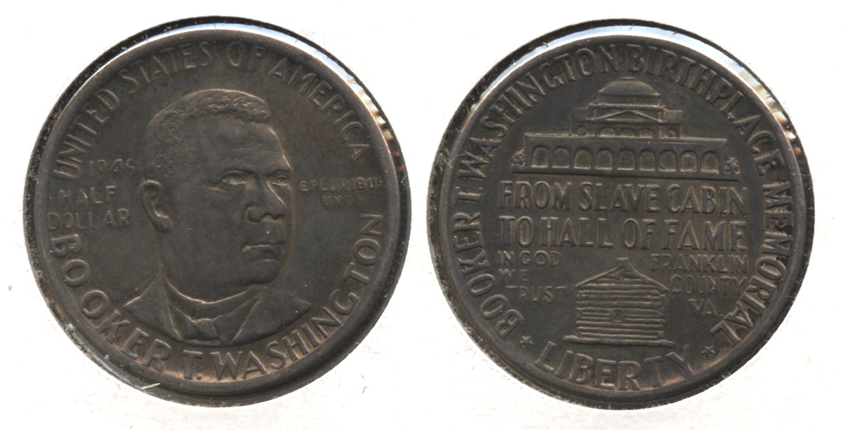 1946 Booker T Washington Commemorative Half Dollar AU-50