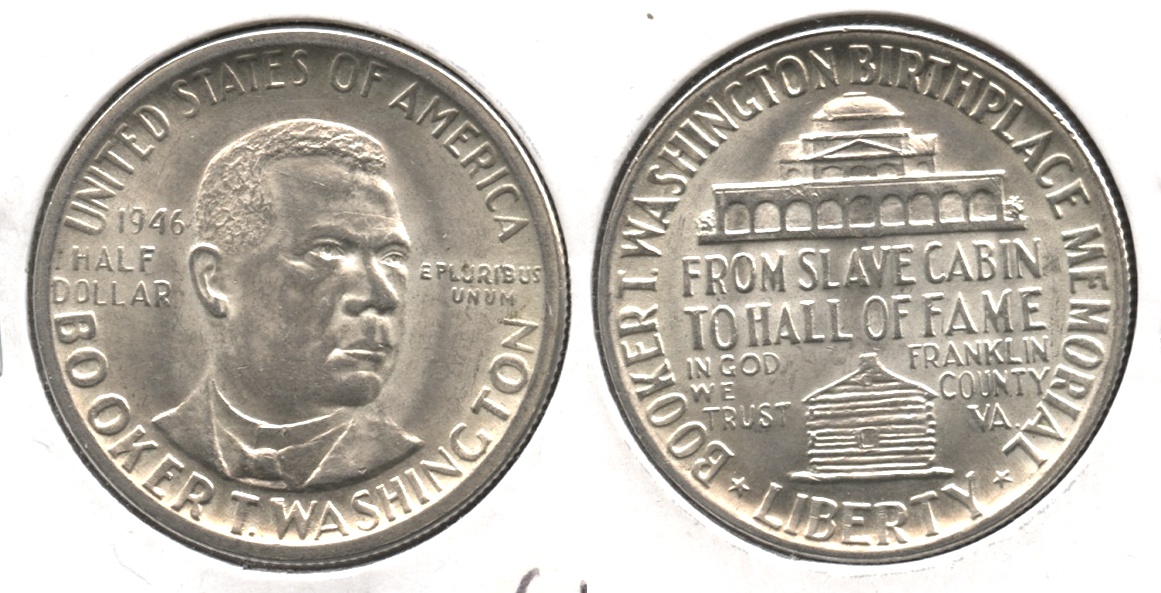 1946 Booker T Washington Commemorative Half Dollar MS-60 #a