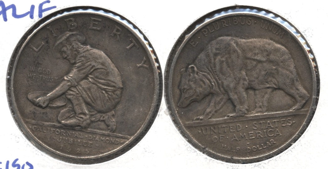 1925-S California Diamond Jubilee Commemorative Half Dollar EF-45