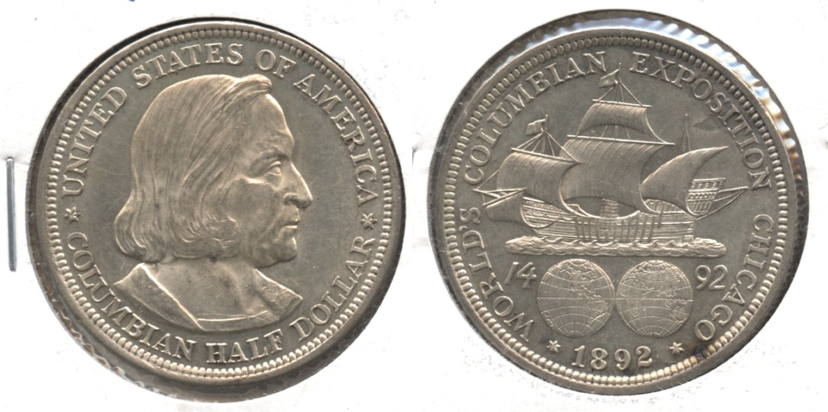 1892 Columbian Exposition Commemorative Half Dollar AU-55 #c