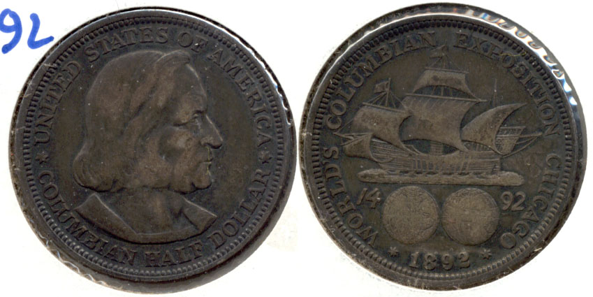 1892 Columbian Exposition Commemorative Half Dollar EF-40 b