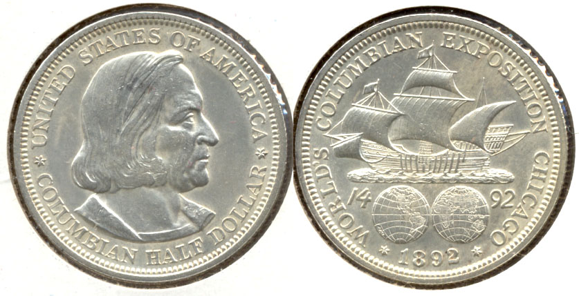 1892 Columbian Exposition Commemorative Half Dollar MS-60